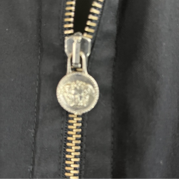 Versace Vest Womens Medium Black Jeans Couture Size M Medium Medusa Pulls Zip Up - Picture 3 of 16